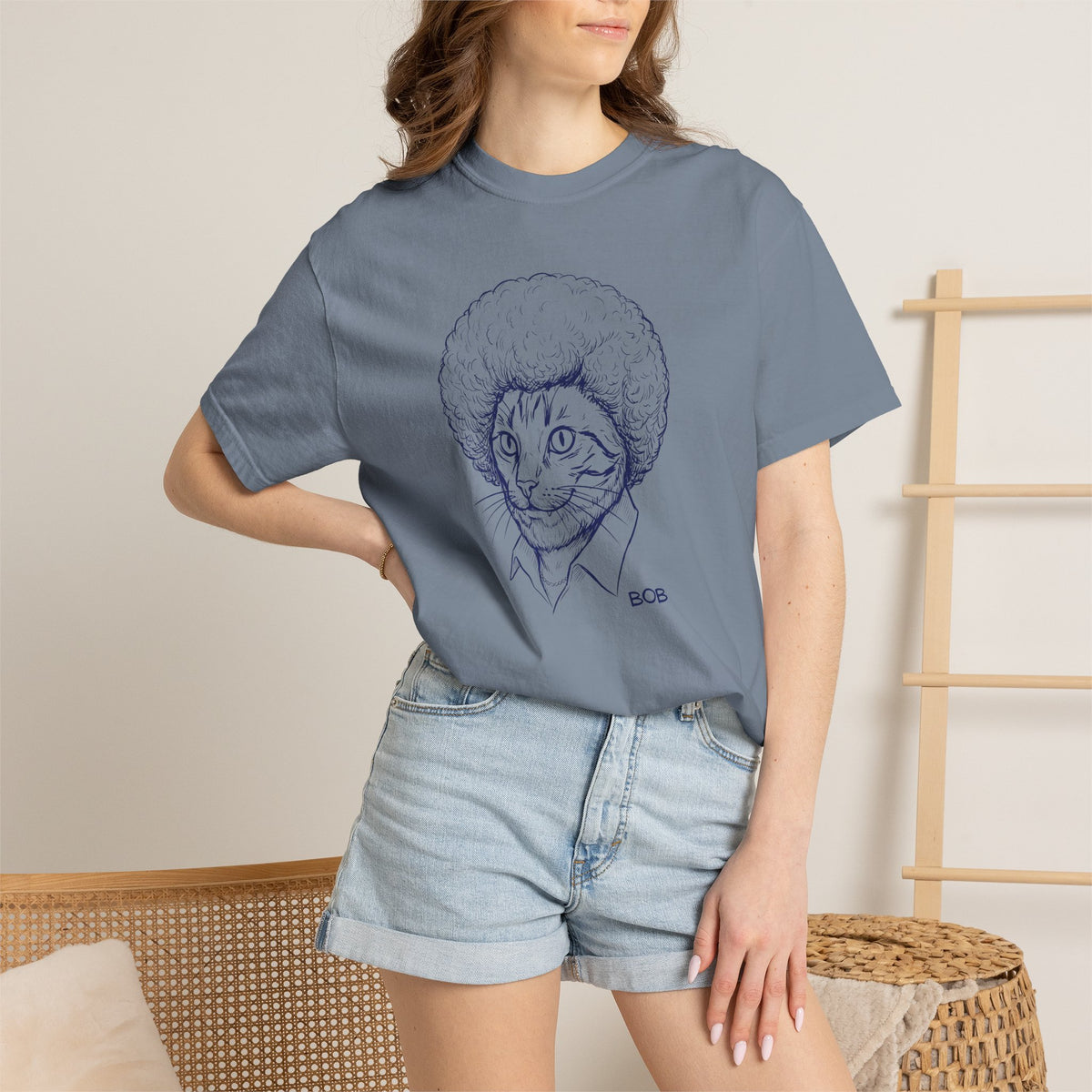 Bob the Cat - Retro Sketch Tee