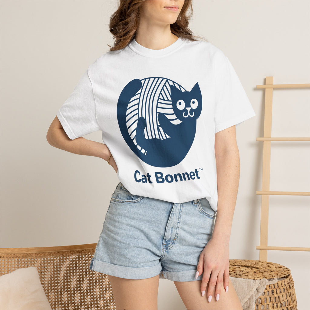 Cat Bonnet  — Cute Yarn Cat Graphic Tee