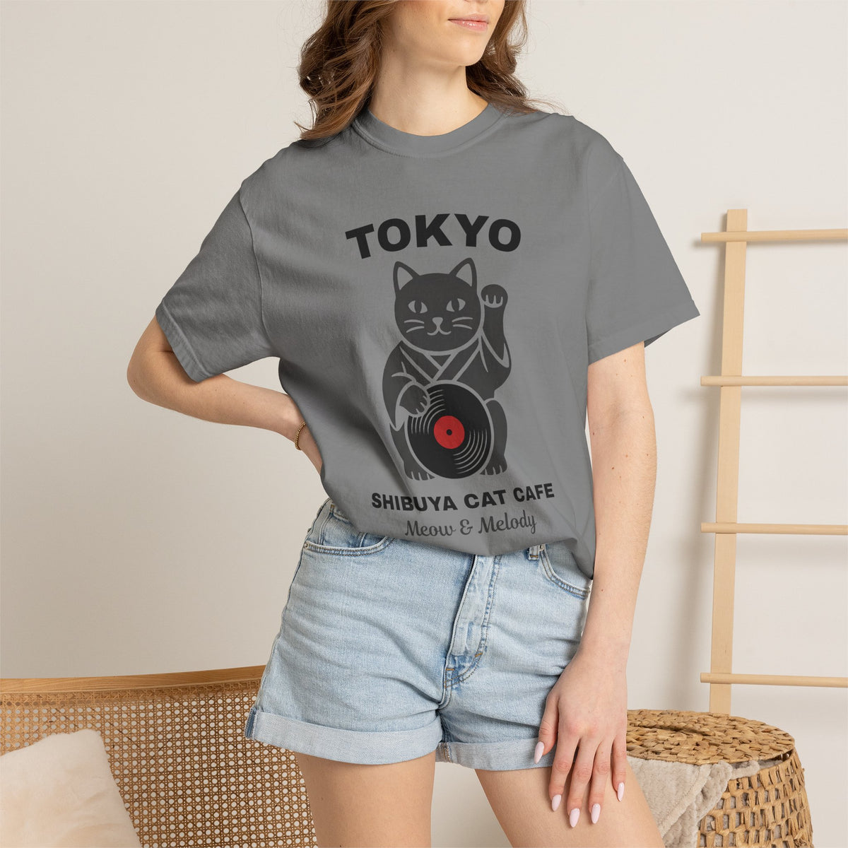Tokyo Shibuya Cat Cafe T-Shirt — Meow & Melody Graphic Tee