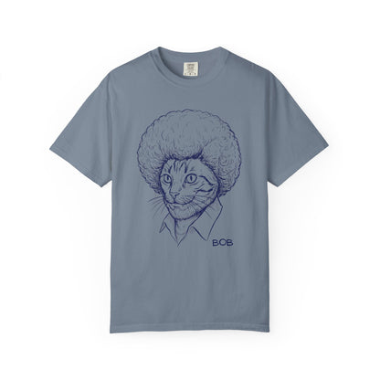 Cat with Afro T-Shirt — 'Bob' Retro Sketch Tee