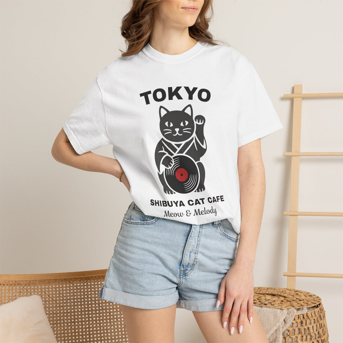 Tokyo Shibuya Cat Cafe T-Shirt — Meow & Melody Graphic Tee
