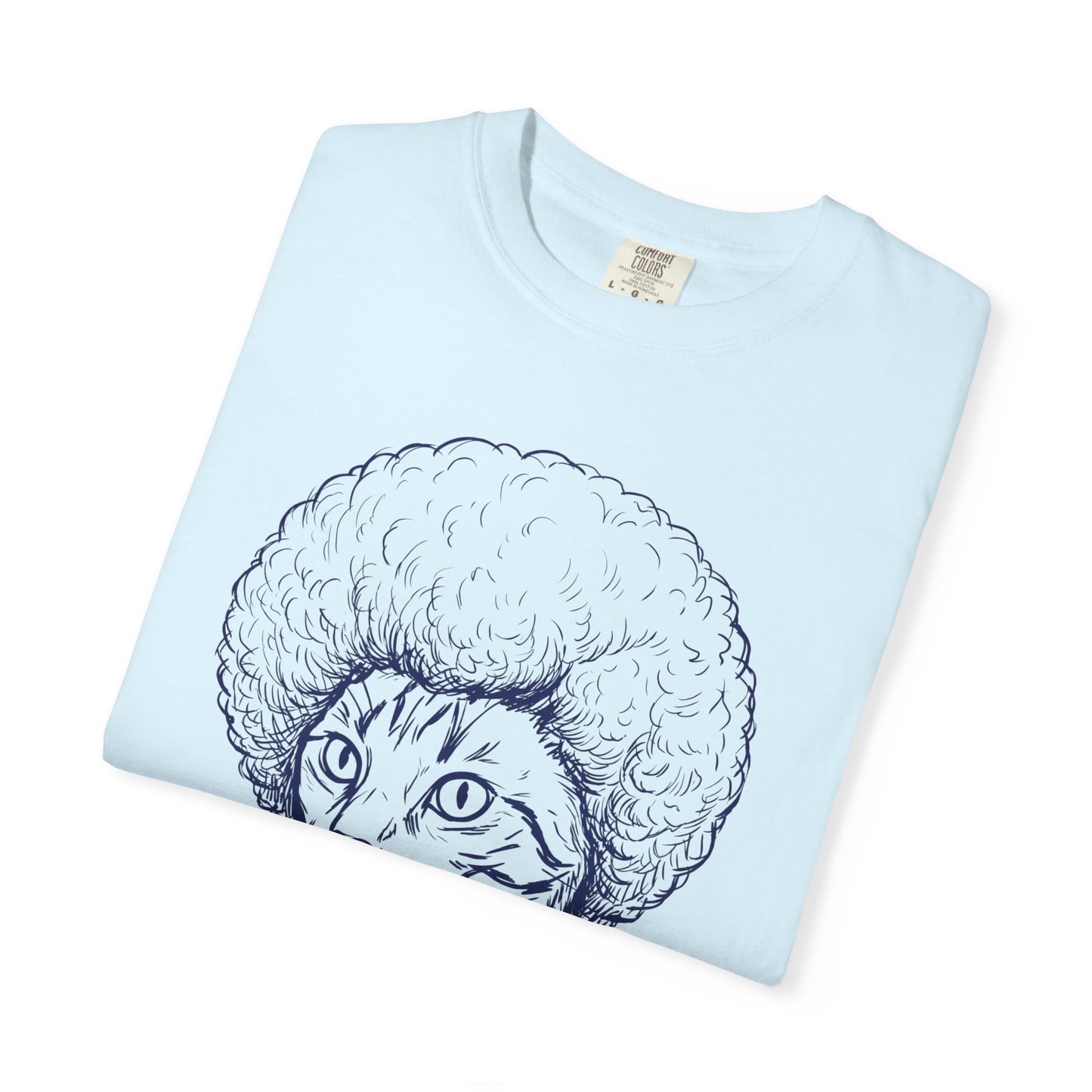 Cat with Afro T-Shirt — 'Bob' Retro Sketch Tee