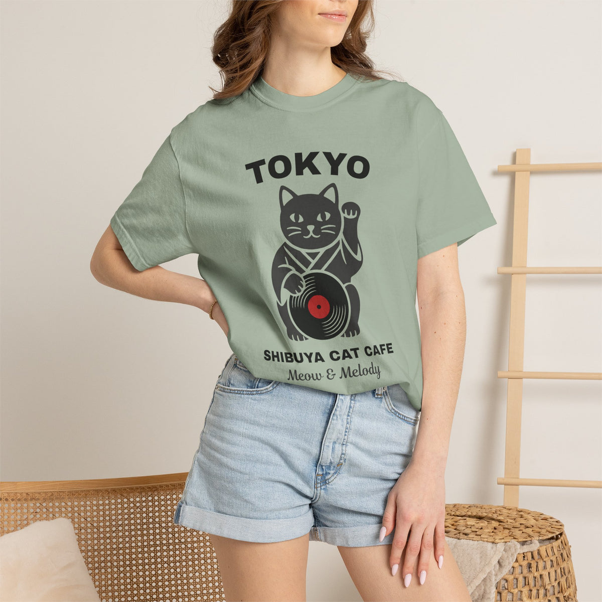 Tokyo Shibuya Cat Cafe T-Shirt — Meow & Melody Graphic Tee