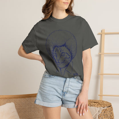 Cat with Afro T-Shirt — 'Bob' Retro Sketch Tee