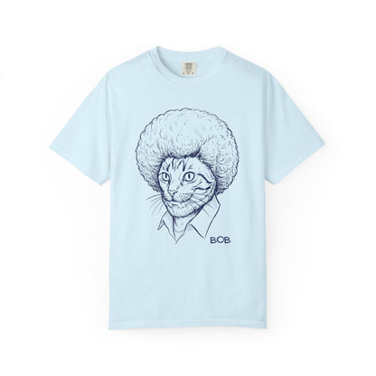 Cat with Afro T-Shirt — 'Bob' Retro Sketch Tee