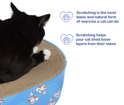 Oval Cat Scratcher and Bed