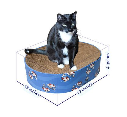 Oval Cat Scratcher and Bed