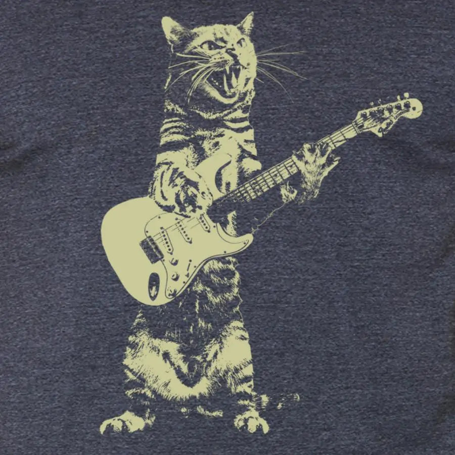 Rock & Roll Guitar Cat - Men's Tee